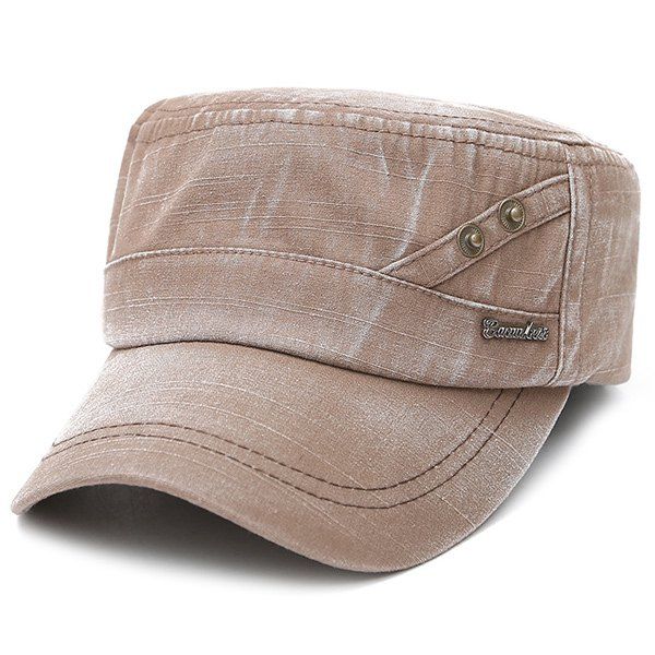 

Canvas Sport Letter Retro Military Hat, Camel