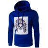 Hoodie à capuche à capuche en chef Skull Print - Bleu Saphir 2XL
