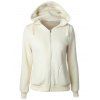 Pockets Casual manches longues Zipper Up Hoodie - Beige S