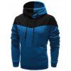 IZZUMI Poche Avant Classique de Bloc de Couleur à Capuche à Manches Longues Hoodie pour Homme - Bleu M
