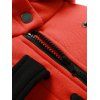 Inclined Zipper Color Block Hooded Long Sleeves Men's Hoodie - ORANGE XL