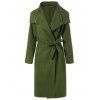 Manteau a châle en laine - Vert Armée XL