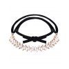 Velvet bowknot strass Choker - Blanc 