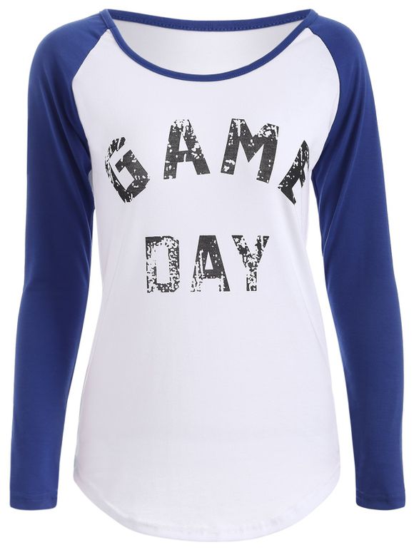 Game Day Imprimer Baseball T-shirt - Bleu XL