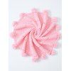 Blanket Comfy Pompon bord évider Crochet Knit ronde - Rose ONE SIZE(FIT SIZE XS TO M)