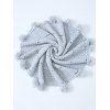 Blanket Comfy Pompon bord évider Crochet Knit ronde - Gris Clair ONE SIZE(FIT SIZE XS TO M)