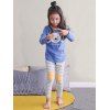 Pyjama d'enfants rayure manches longues imprimé cartoon ours - Bleu 140