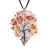 Handmade Beaded Autumn Tree Necklace - PASTER ORANGE 