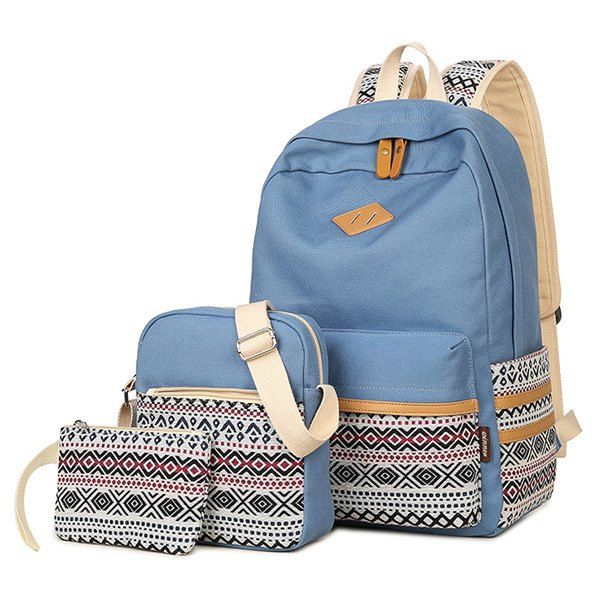 color block canvas tote