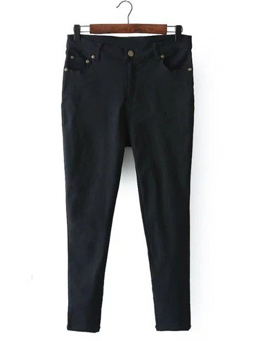 

Zip Fly Pockets Jeans, Black