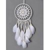 Circulaire Feathers Lace Net Dreamcatcher Multipurpose Keyring - Blanc 