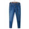 Pantalon Jeans décolorant a fermeture - Bleu Toile de Jean XL