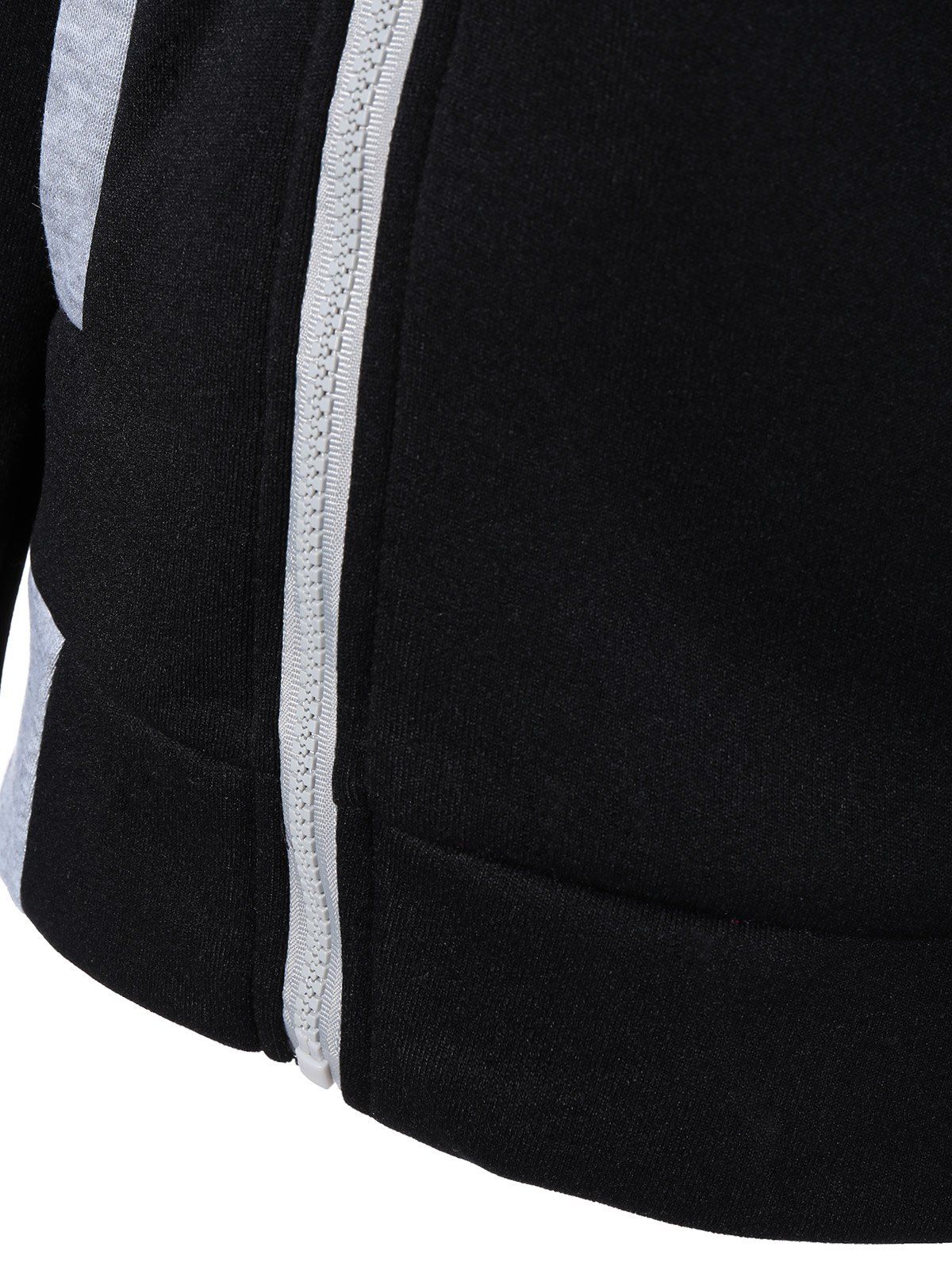 2018 Oblique Zipper Slim Fit Jacket with Hood BLACK XL In Jackets ...