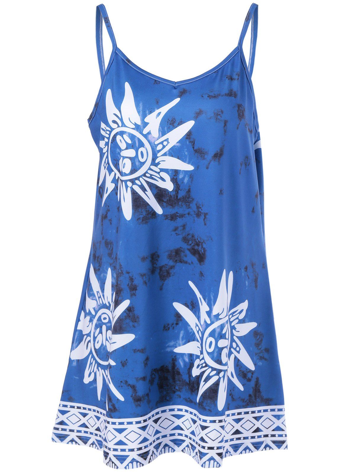 

Ethnic Print Mini Cami Dress, Blue