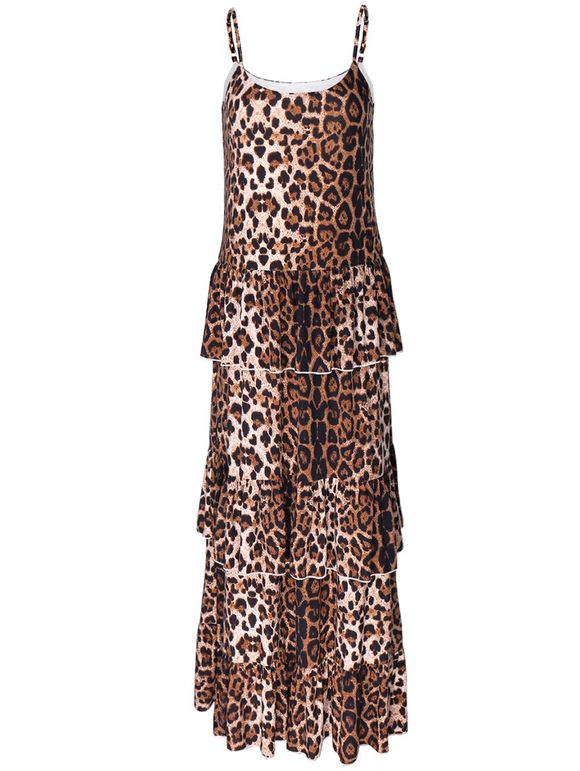 Robe dégradé à bretelles en motif léopard - Léopard S