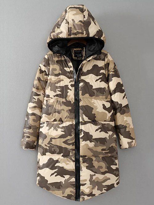 Manteau bouffant à capuche à motif camouflage - Marpat Désert 2XL