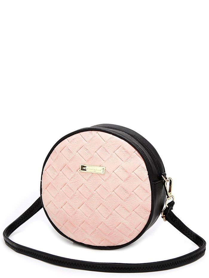 Colorido Geometric Fashion Print Canvas Mini Coin Pouch Handle Wallet Zipper Closure
