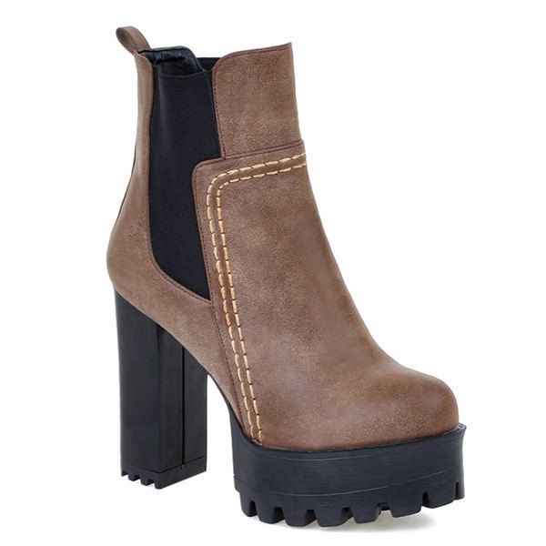ankle boots with chunky heel