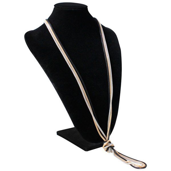 

Knotted Ultra Long Necklace, Black