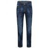 Jeans jambe droite conception Whiskergrande taille  Zip Chat - Bleu 38