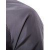 Drawstring Conception Capuche Zip-Up Jacket - Noir 2XL