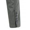Slim-Fit Stand Collar Zipper Button Design Jacket - GRAY M