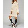 Tunic Knitted Long Sleeve Dress - OFF WHITE ONE SIZE