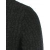Lapel Collar Diagonal Zip-Up Geometric Pattern Jacket - BLACK M