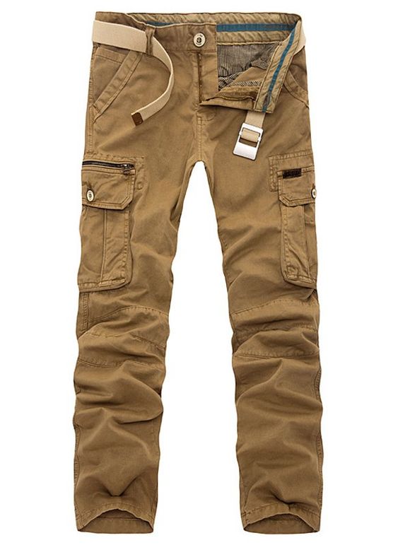 Pantalon cargo mince grande taille agrémenté poches - Terreux 30