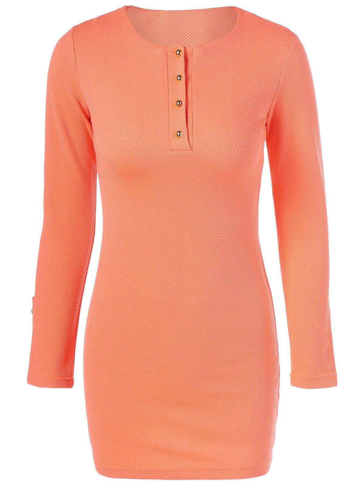 

Bodycon Long Sleeve Mini Dress, Orange