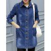 Manteau denim boutonné avec poches - Bleu Toile de Jean S