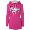 Pull Capuche Lettres ROYAL Poches - Rouge Rose L