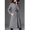 Dos Coat Slit Tweed - Gris L