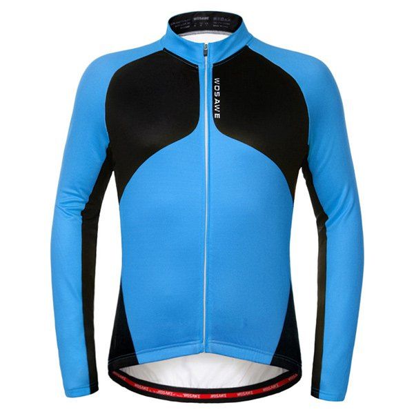 

Sport Breathable Fleece Long Sleeve Cycling Jersey, Blue