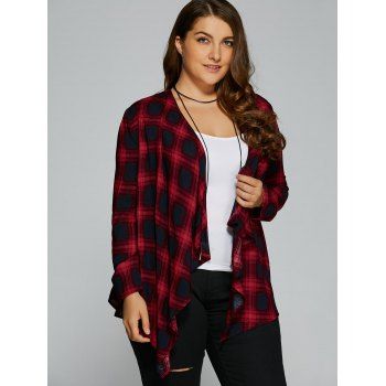 plus size asymmetrical cardigan