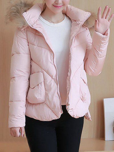 

Short Hooded Puffer Jacket, Pink