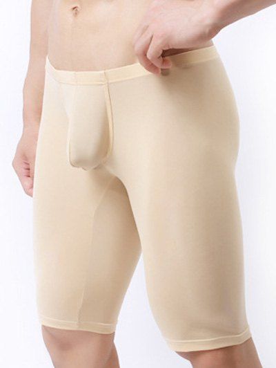 Pantalon U-convexe court aspirant ultra-mince avec sachet - Beige M