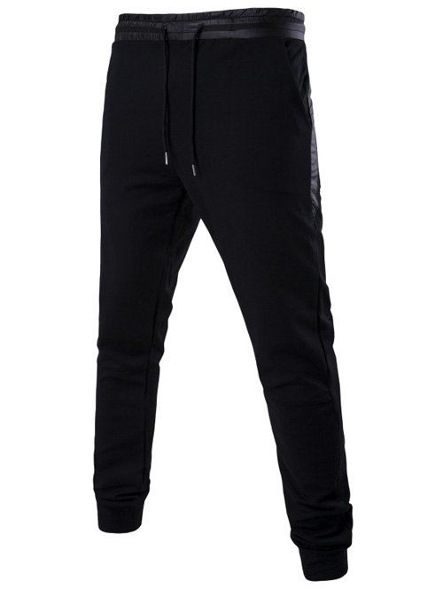 DrawString Mid Hausse Pants Paneled Jogger - Noir 4XL