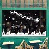 Amovible Cerf de Noël Vitrine Window Stickers muraux - Blanc 