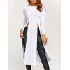 T-shirt Long Fendu Haut Col Rond - Blanc M