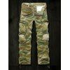 Poches multi Cordon de réglage Pantalons Cuff Camo Cargo - Vert Armée 30