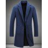 Manteau en Laine à Col Tailleur avec Poches - Cadetblue 5XL