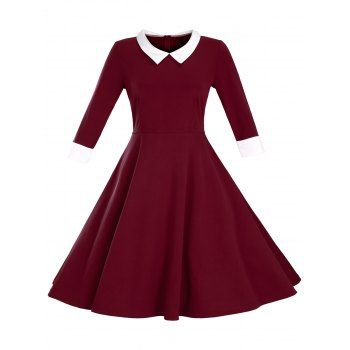 flare gown with collar
