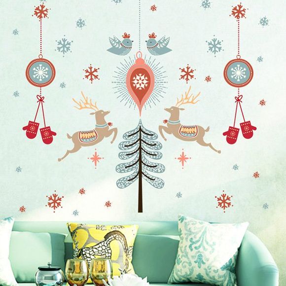 Joyeux Noël amovible bricolage pièce en vinyle vie Stickers muraux - coloré 