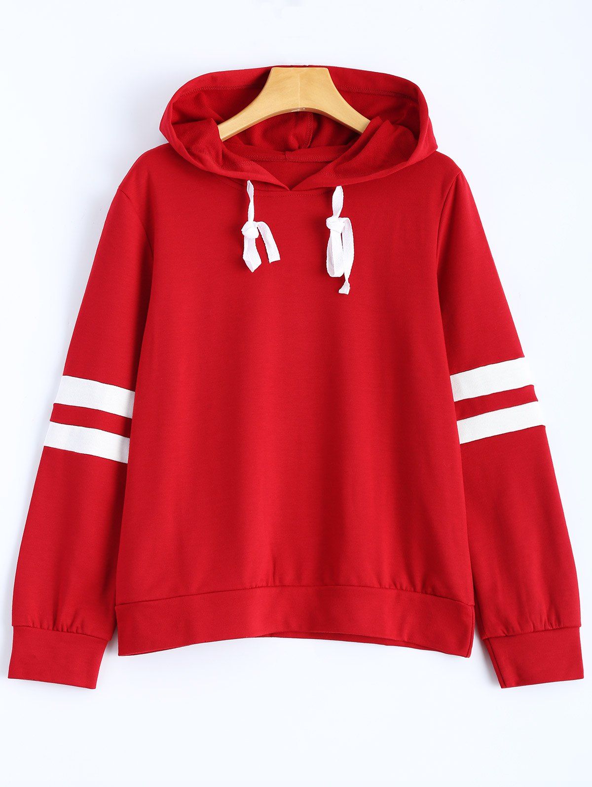 

Hooded Striped Sweatshirt, Wine red