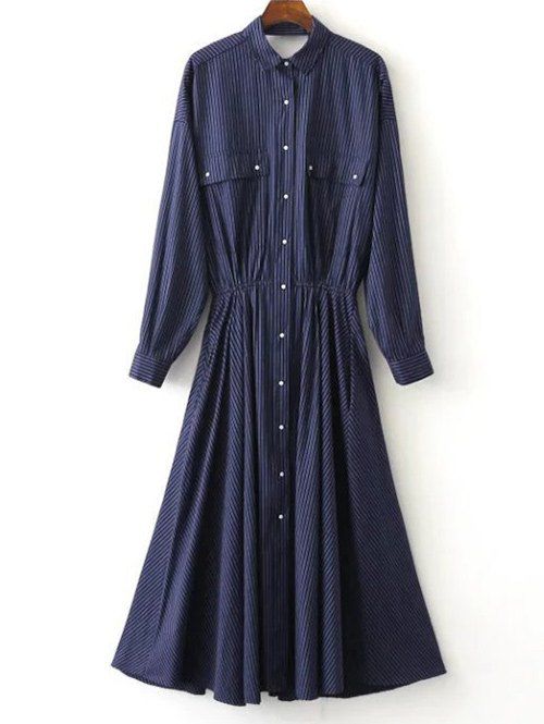 Shirt rayé Midi Dress - Rayure S