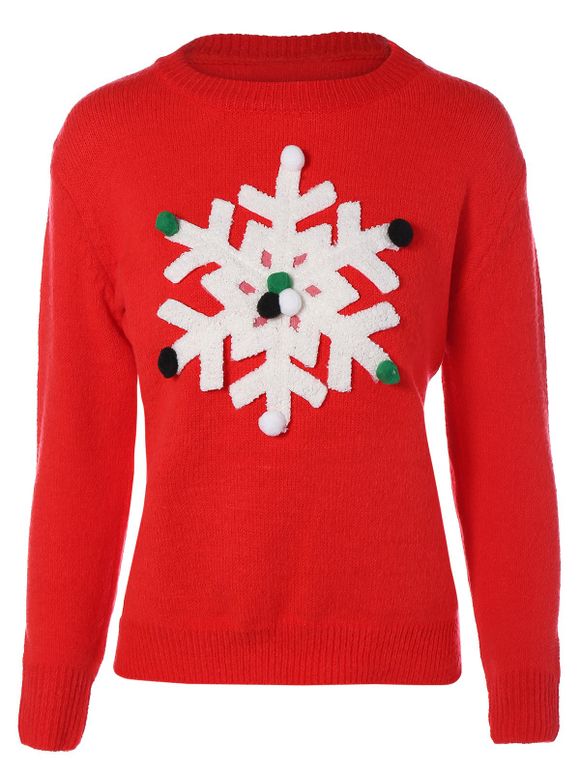 Christmas Snowflakes Sweater - Rouge XL