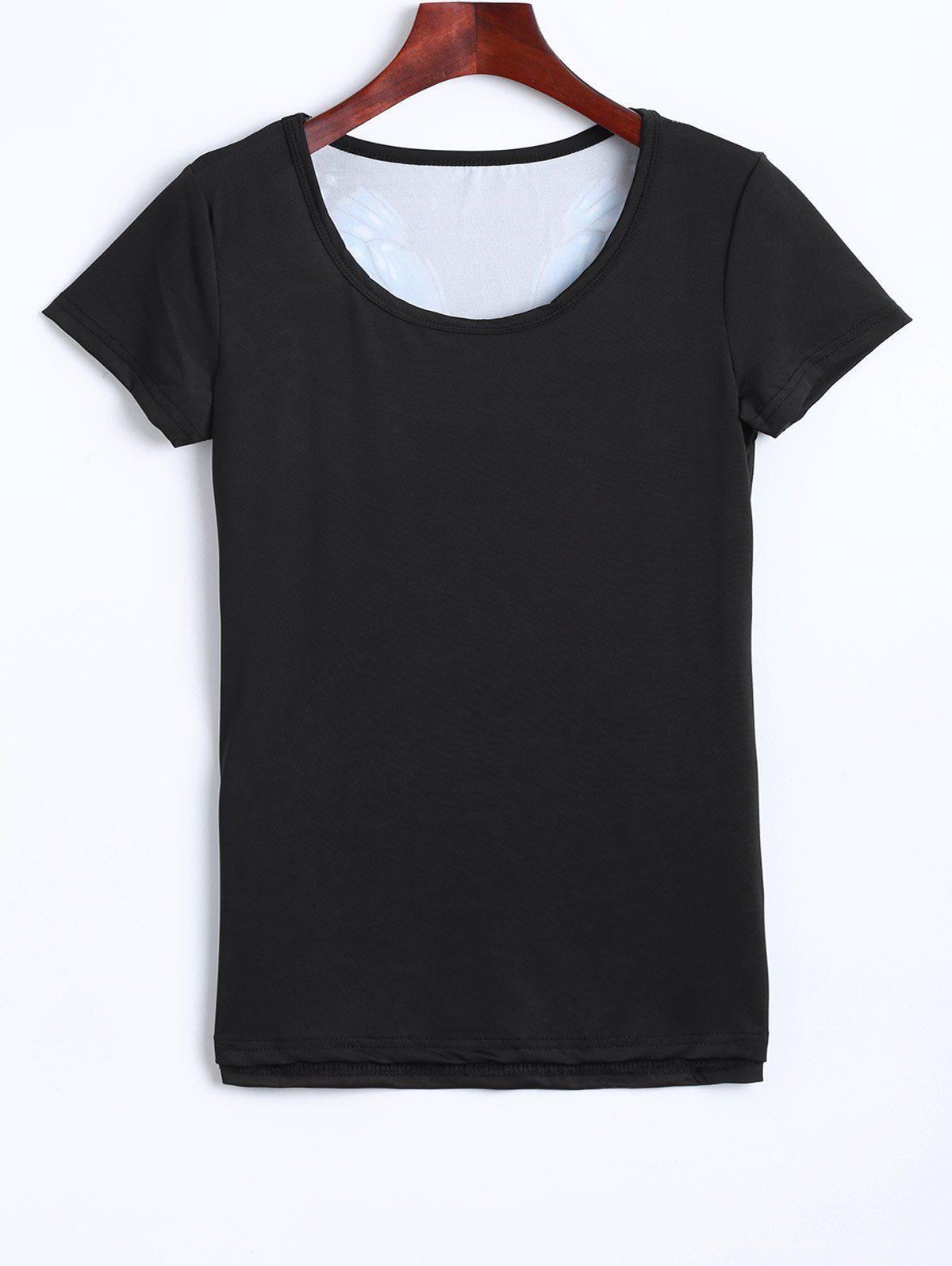 

Back Butterfly 3D Print T-Shirt, Black