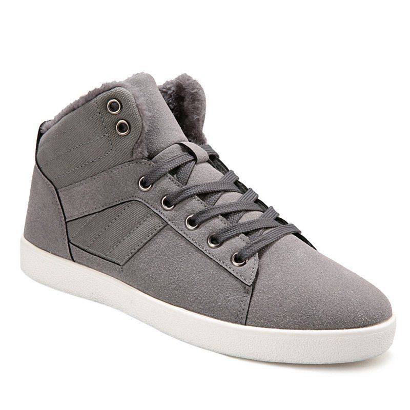 

Casual HipTop Fuzzy Shoes, Gray