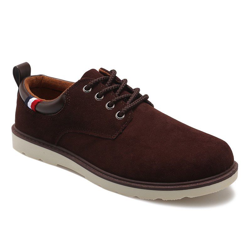 

Lace Up Suede Casual Shoes, Brown